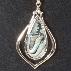 Genuine Alaskan Abalone Glacier Pearl Pendant